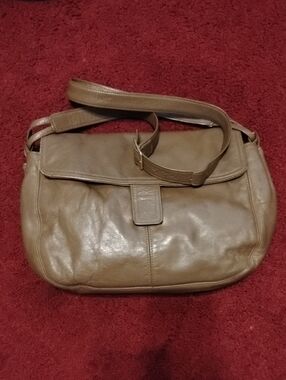Crossbody Anne Klein Tan Leather Shoulder bag purse